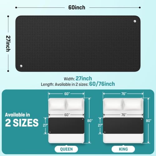 Grounding Mat for Bed, Grounding Mattress Pad Queen Size, 15ft Cord