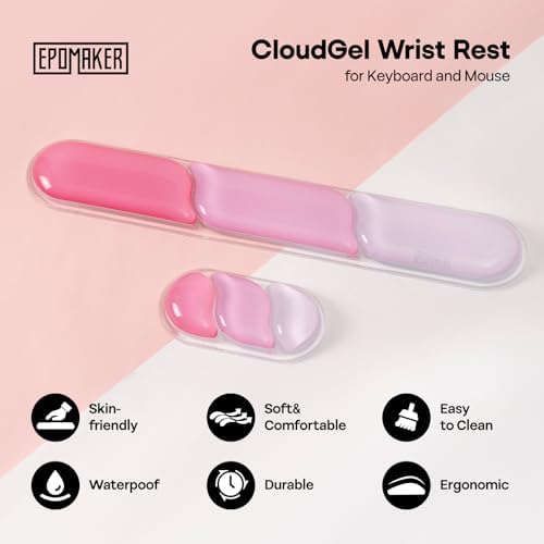 EPOMAKER CloudGel Wrist Rest for Keyboard and Mouse, 2 Pieces