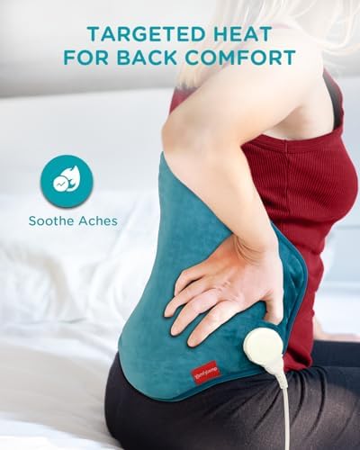 Comfytemp Heating Pad for Back & Period Abdomen, FSA Eligible HSA, XL, Blue