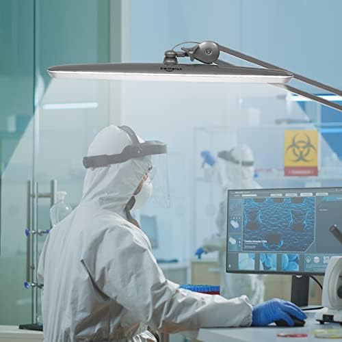23-Inch LED Task Lamp with Clamp, 24W 2200LM, Silver