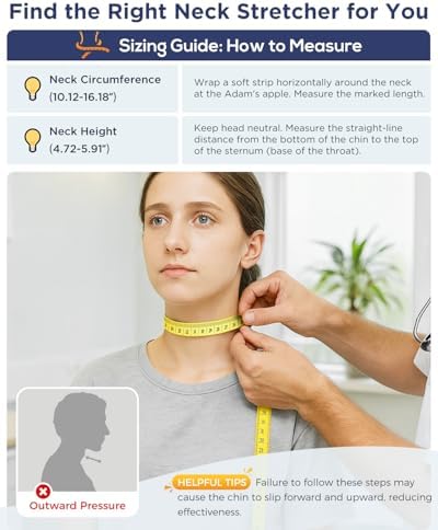 Adjustable Cervical Traction Device Neck Stretcher for Pain Relief