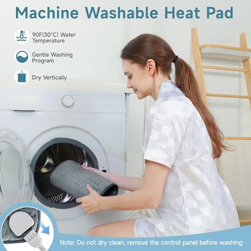 12"x24" Heating Pad, Electric Heating Pads for Neck and Shoulders and Back Pain Cramps Relief, Portable Heating Pad Birthday Christmas Mother Gifts for Women, Men, Wife, Dad