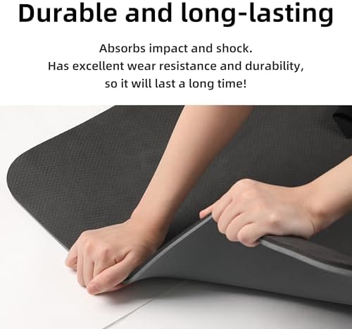 PAIDU POE Yoga Mat （10mm）Extra Thick Fitness Mat 72"x24" with Carry Strap