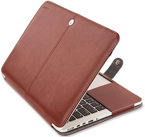 MOSISO PU Leather Portfolio Protective Stand Cover Sleeve, Brown