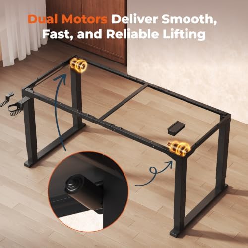 71x31 4 Leg Dual Motor Standing Desk for Home Office