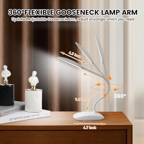 Portable Battery Powered Desk Lamp Small Rechargeable LED Table Light
