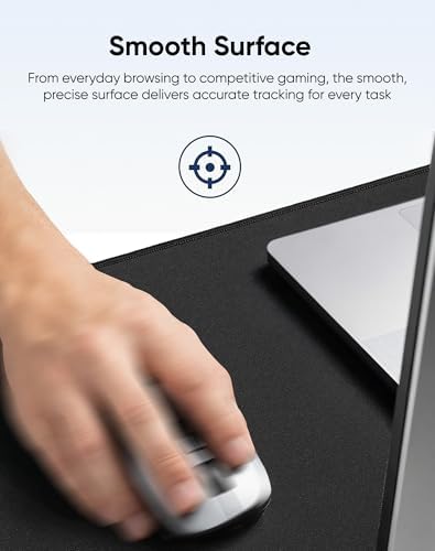 Reniteco Waterproof Large Office & Gaming Mouse Pad, 35.4" x 15.7", Black