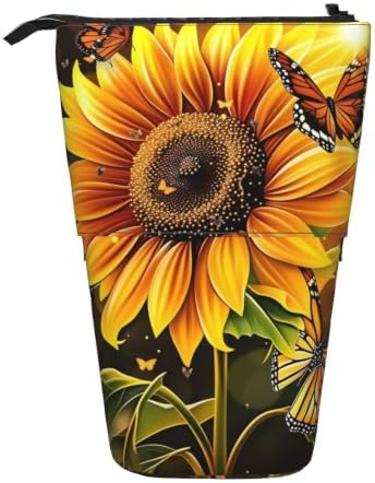 Sunflowers Bee Flowers Standing Pencil Case
