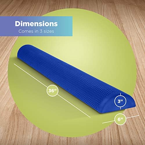 Bean Products High Density Half Round Foam Roller 36" for Physical Therapy