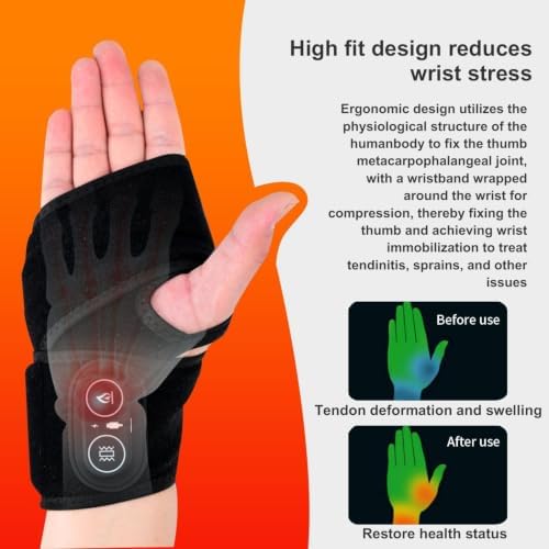 Cordless Wrist Heating Pad Wrap, Heated Carpal Tunnel Wrist