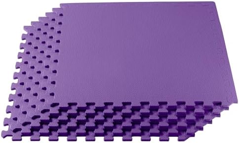 We Sell Mats 3/8" Thick Multipurpose EVA Foam Exercise Floor Mat, Interlocking Tiles, Anti-Fatigue for Home or Gym