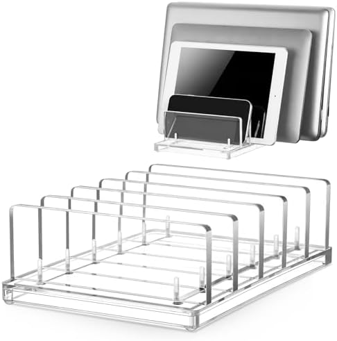 Chunful 5 Slot Adjustable Vertical Laptop Stand for Desk