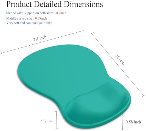 Gel Mouse Pad with Wrist Rest, Ergonomic Concave Wrist Support Mousepad