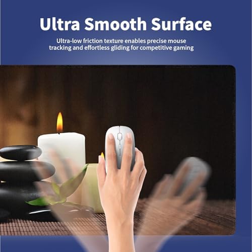 Tranquil Zen Spa Large Mouse Pad, Peaceful Scene Still Life Desk Mat