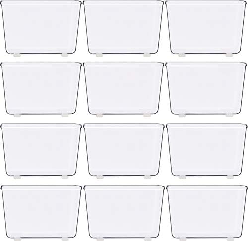 Simple Houseware Clear Desk Drawer Organizer, 3.25"x 3.25", 12 Packs