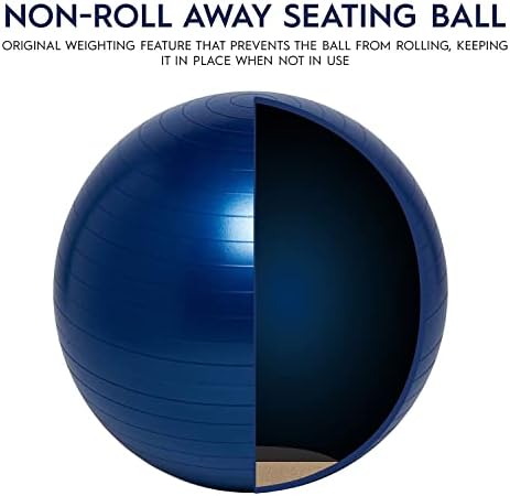 Bouncyband Balance Ball – Create Flexible Seating to Improve Focus at School, Office, or Home with This No-Roll Weighted Ball