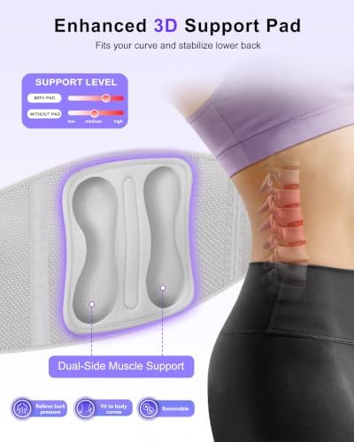 Back Brace for Women Men Lower Back Pain, Adjustable Lumbar Support Belt