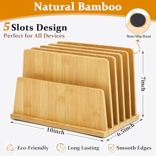 Unittype Bamboo Multi Device Organizer, 5 Slots