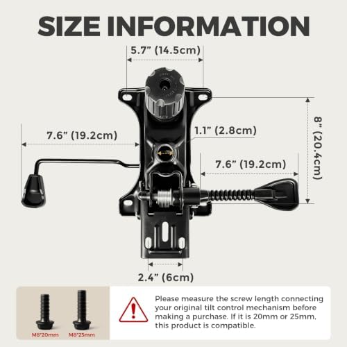 Heavy Duty Dual-Lever Office Chair Tilt Control Mechanism Replacement Parts