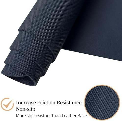 Leather Desk Pad Mat, Navy Blue Desk Mat, 23.6" x 13.7"