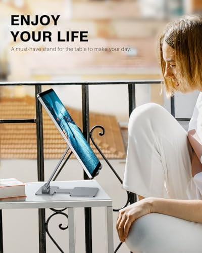 Anozer Tablet Stand,Adjustable Tablet Holder for Desk Foldable
