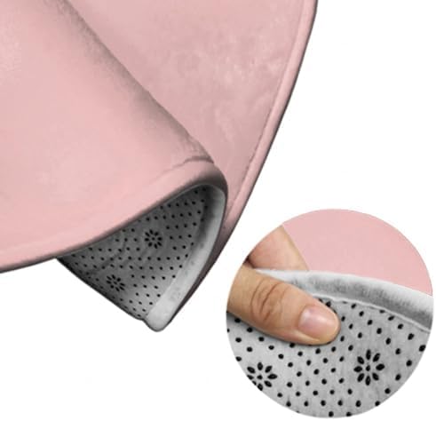 Highly Premium Quality Floor Mat, Office Chair Decor Mat, Room Sofa Yoga Soft Round Carpet Pink, 60inch