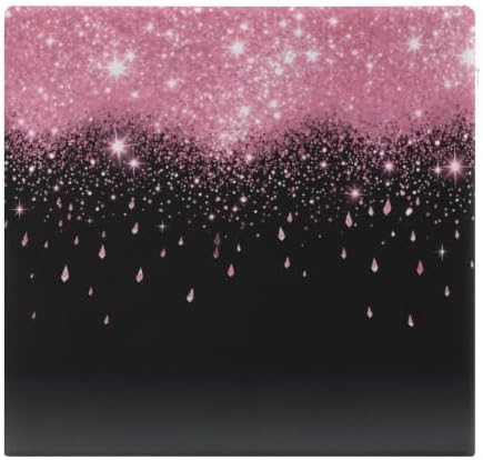 Chair Cushion Memory Foam with Removable Cover Hot Pink Glitter