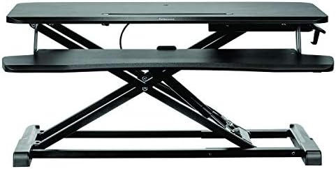 Fellowes Corsivo Height Adjustable Standing Desk, Sit to Stand, Gas Spring Riser Converter, Tabletop Workstation, Desk Riser (8091001)