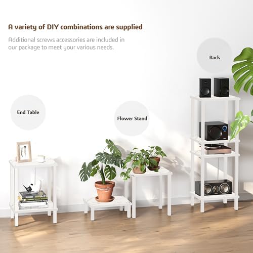 TUTOTAK End Table with Charging Station, Side Table, Nightstand