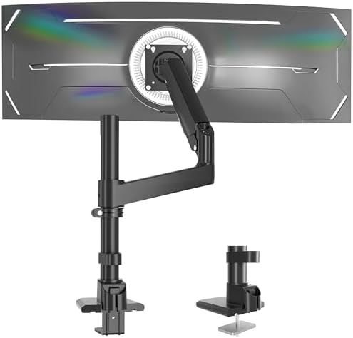Single Monitor Mount for 17-60 inch, Hold 44 lbs, Adjustable Pole