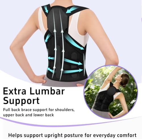 Posture Corrector for Men Women Back Brace Full Back Support Adjustable