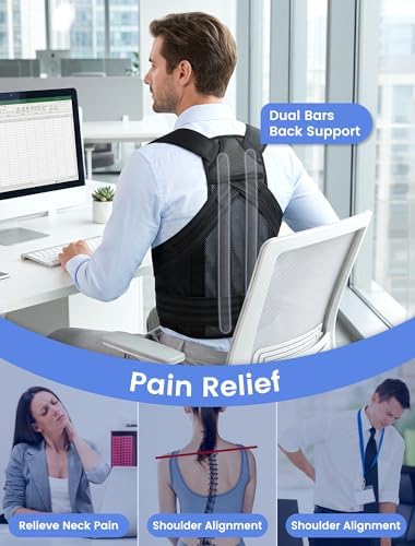 Back Brace Posture Corrector Adjustment: 97.8% Pain Relief, 8H Work-tested
