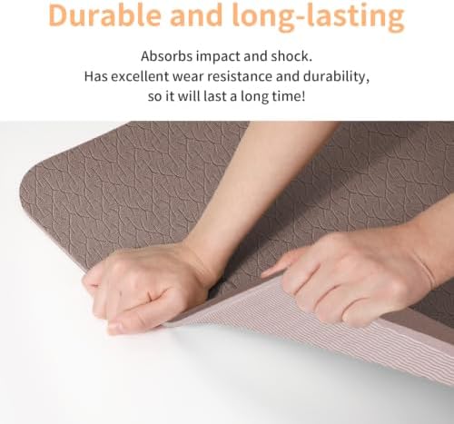 PAIDU POE Yoga Mat （10mm）Extra Thick Fitness Mat 72"x24" with Carry Strap