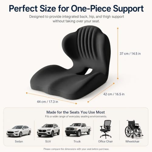 Ergonomic Seat Cushion for Office Chair with Lumbar Support