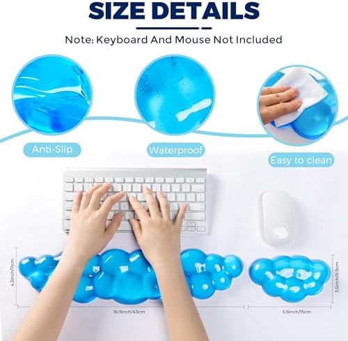 Gel Cloud Wrist Rest - Cloud Mouse Wrist Rest Pad Mouse Support for Office Gaming Pad Computer Laptop Ergonomic Comfortable Pain Relief