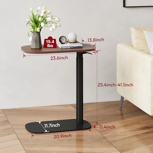SANODESK 24''Standing Desk Pneumatic Height Adjustable Mobile Overbed Table
