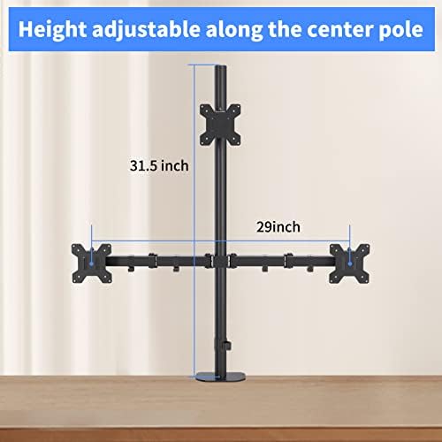 Pholiten Triple Monitor Stand for 13-27" LCD Desk Mount