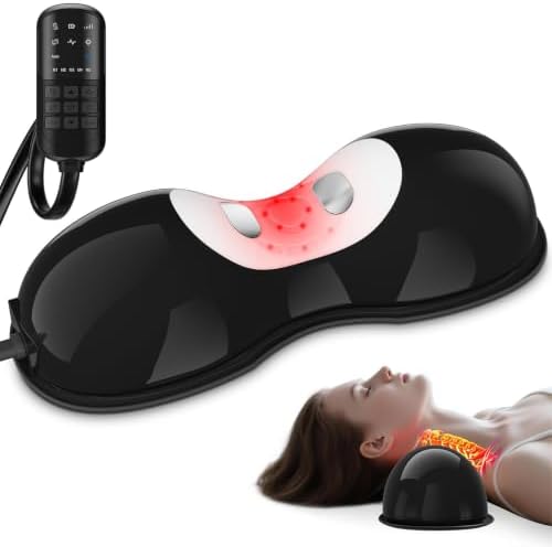 Dynamic Neck Stretcher: Red Light Heat Therapy Cervical Traction