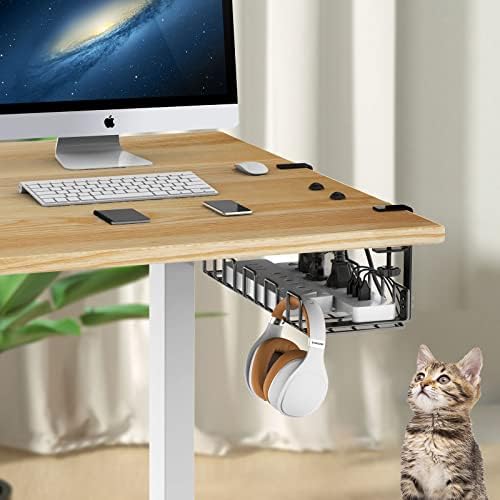 Under Desk Cable Management Tray No Drill Steel 15.7"