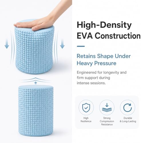 12 Inch EVA Soft Dot Foam Roller for Balance Exercise & Yoga，Blue：18in