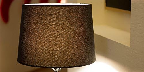 12x14x10 Hardback Drum Lamp Lampshade Granite Grey with Brass Spider fitter - Perfect for table and Desk lamps - Medium, Grey