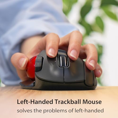 ELECOM EX-G Left Handed Thumb Control Trackball Mouse Wireless M-XT4DRBK-G