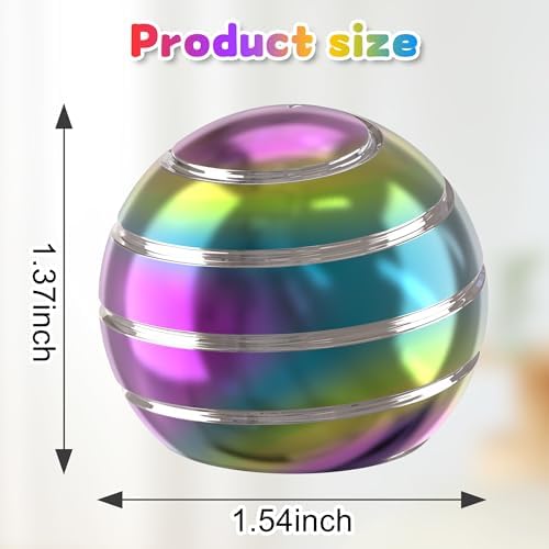 Kryfa 1.54in Kinetic Desk Toy ADHD Stress Relief Gift Adults, Colorful