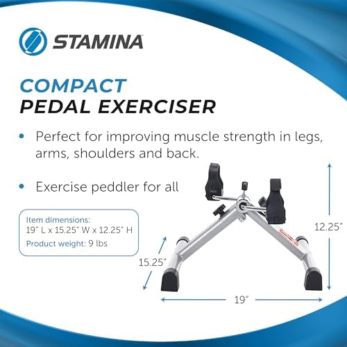 Stamina InStride Cycle XL Folding Pedal Exerciser with Foldable Design
