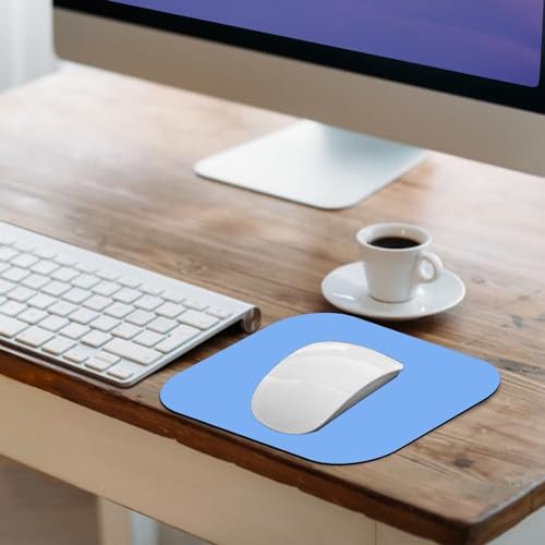 Mini Mouse Pad, 6x6 Inches, Waterproof Non-Slip Rubber Base, for Laptop, Keyboard Tray, Wireless Mouse, Home, Office, Travel (Blue)