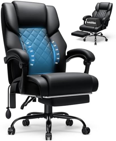 HOFFREE Comfortable Office Chair with Lumbar Support for Back Pain Relief