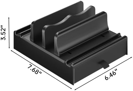 Vertical Laptop Stand, with Storage Adjustable 4 in 1 ABS
