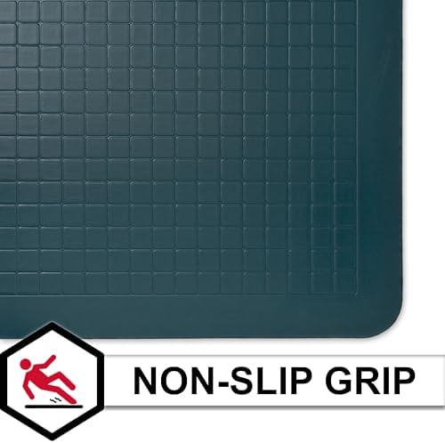 Tempur-Pedic Ultra Comfort Anti-Fatigue Lattice Twilight 1' 8" x 3' 6" Kitchen Floor Mat Cushioned Ergonomic Standing Desk Mat Waterproof Non-Skid Foam