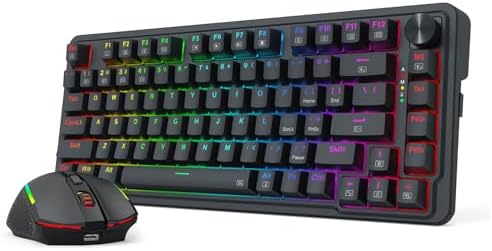 Redragon S168 Combo, K673 PRO 75% Gaming Keyboard + M693 8000 DPI Mouse