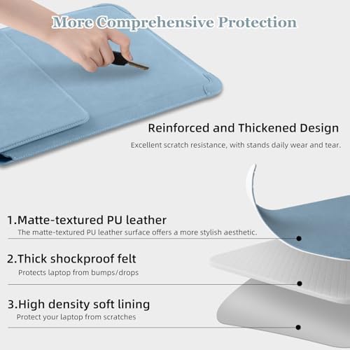 15-16 Inch Protective Laptop Sleeve with Stand, for MacBook Pro/MacBook Air